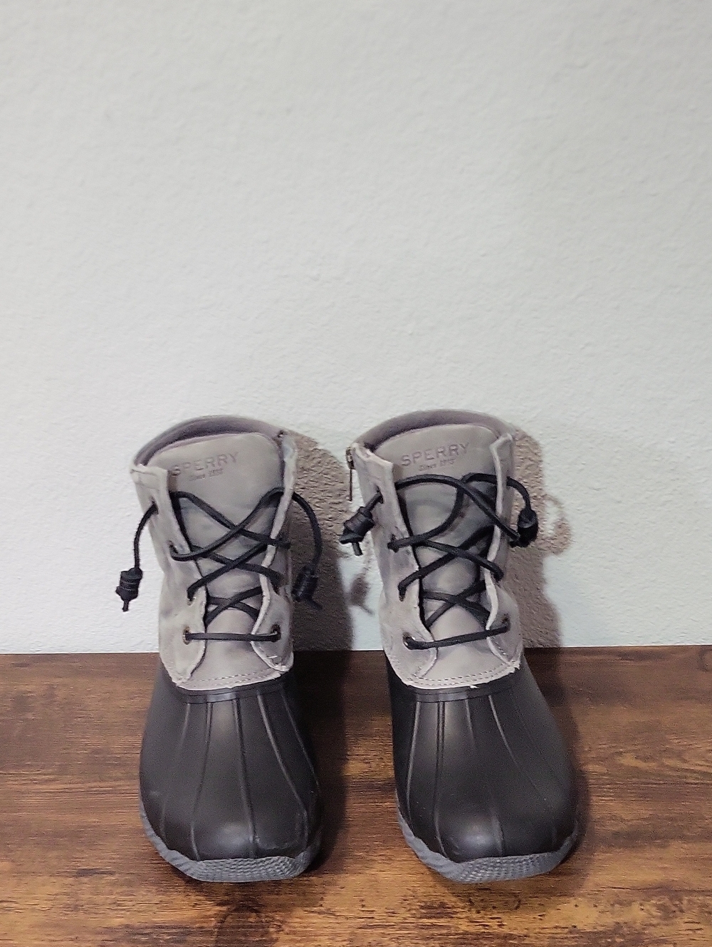 Sperry Two-Tone Gray and Black Women's Duck Boots